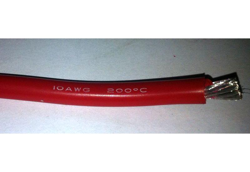 Провод многожильный 10AWG, RED (1м) 5.26мм2