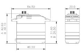 Серво BlueBird BMS660MG-HS 0.17сек/14.2кг @ 6.0В Mos-FET
