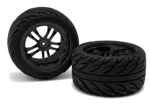 Колеса в сборе MINIZILLA / RADIAL / диск BLACK (2шт)