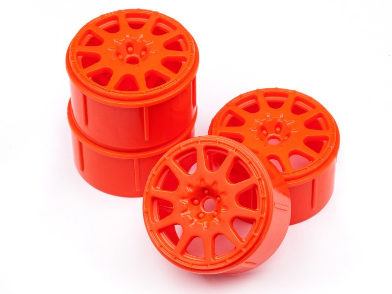 Диски 1/18 - MICRO RALLY WHEEL 17мм ORANGE (4шт)