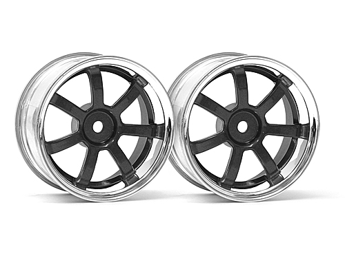 Диски 1/10 - RAYS GRAM LIGHTS 57S-PRO CHROME/BLACK (6мм OFFSET) 2шт