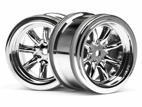 Диски 1/10 - VINTAGE 8 SPOKE 31mm SHINY CHROME / 6mm OFFSET (2шт) Диски 1/10 - VINTAGE 8 SPOKE 31mm SHINY CHROME / 6mm OFFSET (2шт)