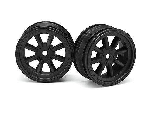 Диски 1/10 мини - MX60 8 SPOKE BLACK (вынос 0mm/ 2шт)