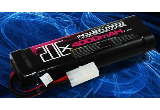 Аккум. Li-Po силовой - POWER MADE 4000 20C Hard case (c разъемом Tamiya)